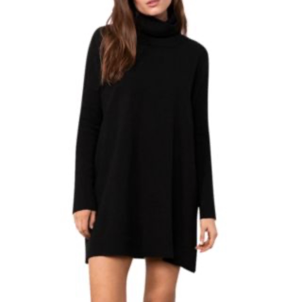 BB DAKOTA X STEVE MADDEN BLACK TURTLENECK SWEATER DRESS SIZE XS